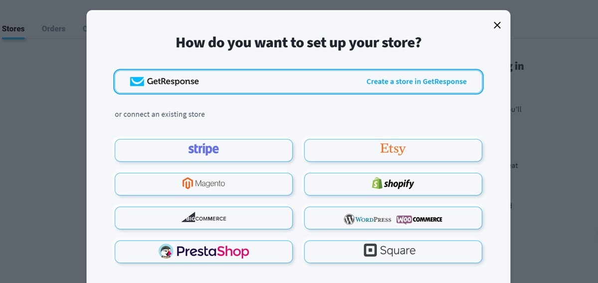 GetResponse ecommerce and payment integrations